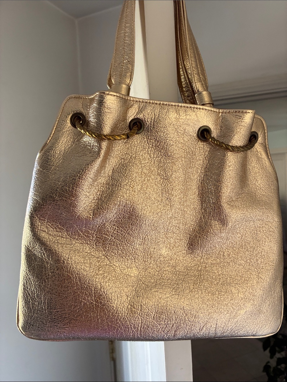 Vintage-Metallic Gold Tote Bag